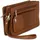 Drachenleder Handgelenktasche Leder Tan/Braun