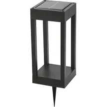 Megatron Solar Pollerleuchte schwarz 45lm 3000K+RGB mit Erdspieß IP44