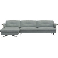 FLEXLUX Ecksofa Glow, super bequem durch hochwertigem Sitzaufbau mit Federkern, L-Form, Modernes skandinavisches Design blau