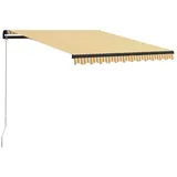 vidaXL Einziehbar Handbetrieben Markise 300 x 250 cm gelb/weiß 3055186