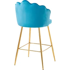 SalesFever Barhocker 2er-Set 52 x 100 cm Blau/Gold