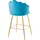 SalesFever Barhocker 2er-Set 52 x 100 cm Blau/Gold