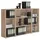 BMG Möbel Aktenregal Holzwerkstoff 172,6 cm x 113,6 cm x 33 cm braun