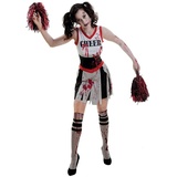 Amscan Hexen-Kostüm Zombie Cheerleader Halloween Kostüm für Damen, Sc schwarz|weiß L