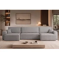 kaiser möbel Ecksofa mit schlaffunktion und bettkasten, BEST U XL stoff Poso und Verita, Komfortabler Schaumstoff, Schlaffunktion, Bettkasten grau