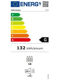 CASO Design WineDeluxe E 18 Einbau-Weinkühlschrank