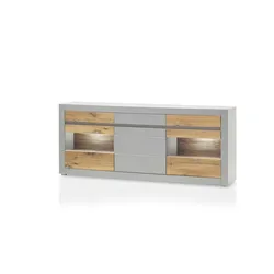 Sideboard  Cabanes , grau , Maße (cm): B: 217 H: 42