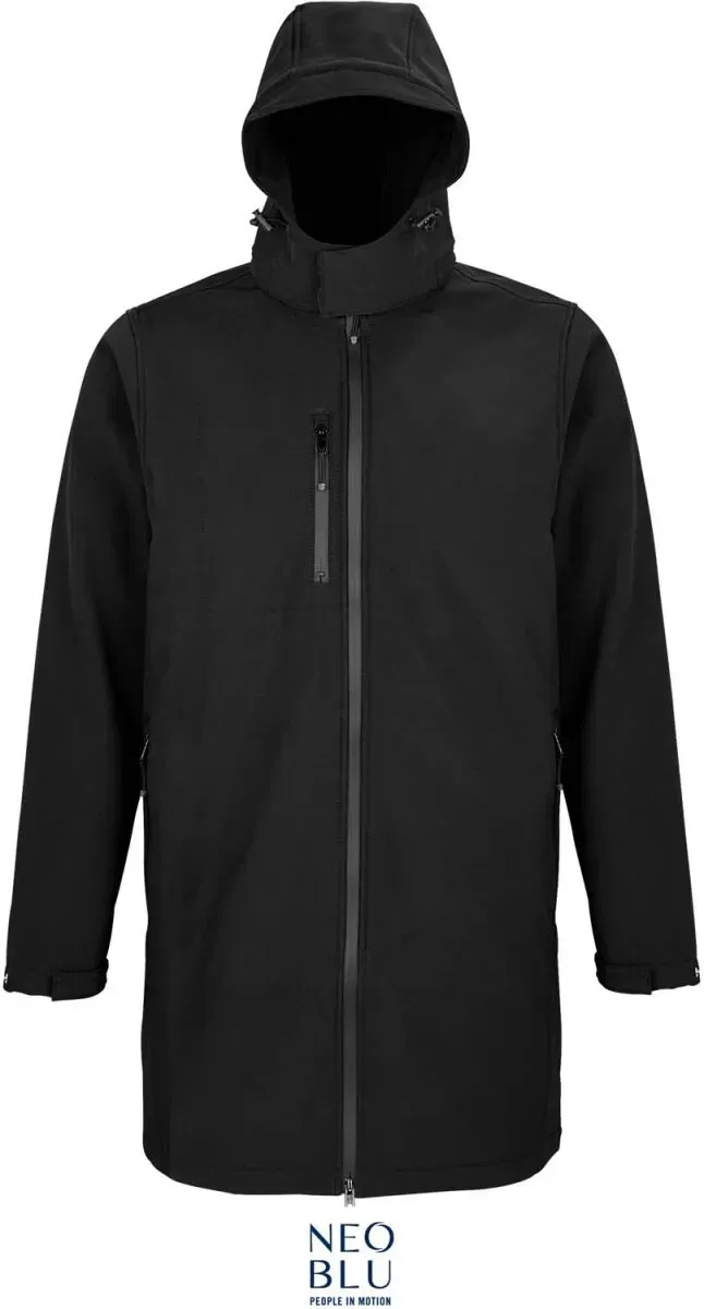 NEOBLU Herren 3-Lagen Softshell Mantel Softshell-Jacke Achille Men deep black S