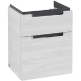 Villeroy & Boch Subway 2.0 Waschtischunterschrank, 2 Auszüge, Waschbecken mittig, 485x590x380mm, A90710E8,
