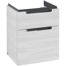 Villeroy & Boch Subway 2.0 Waschtischunterschrank, 2 Auszüge, Waschbecken mittig, 485x590x380mm, A90710E8,
