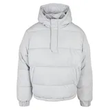 URBAN CLASSICS Hooded Cropped Jacke Light Gray L