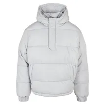URBAN CLASSICS Hooded Cropped Jacke Light Gray L