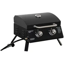 Outsunny Tischgrill Gasgrill Schwarz