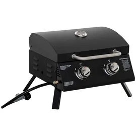 Outsunny Tischgrill Gasgrill Schwarz