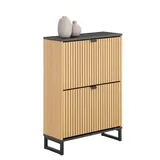 SoBuy Schuhschrank 60 x 88 x 24 cm geschlossen / schwarz