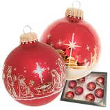 Krebs Glas Lauscha Weihnachtsbaumkugel Heilige Nacht 8-tlg. 7cm