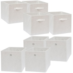 Faltbox Set 4 Boxen für Kallax Regal weiß 33x38x33cm Expedit Box faltbar