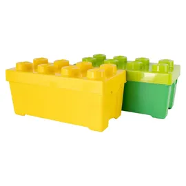 LEGO Aufbewahrungsbox 2-tlg.  Mittelgroß  Grün/Gelb