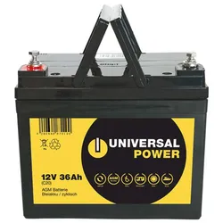 Universal Power AGM UPC12-36 12V 36Ah AGM Batterie zyklenfest wartungsfrei