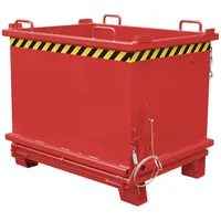 Bauer Südlohn Klappbodenbehälter SB 1000, lackiert, Feuerrot