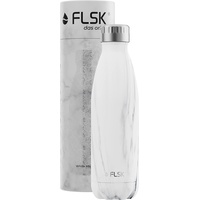 FLSK Edelstahl Trinkflasche white marble 0,5 l