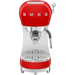 SMEG - Espresso Kaffeemaschine mit Siebträger ECF02, rot, TritanTM Renew