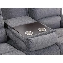 vente-unique Relaxsofa elektrisch 3-Sitzer - Stoff - Anthrazit - NEVERS