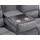 vente-unique Relaxsofa elektrisch 3-Sitzer - Stoff - Anthrazit - NEVERS
