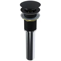 Bernstein Ablaufgarnitur für Waschbecken ohne Überlauf Schwarz matt