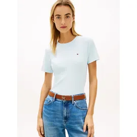 Tommy Hilfiger Slim Fit T-Shirt aus reiner Baumwolle, Hellblau, XS