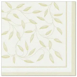 Papstar 20 Servietten "ROYAL Collection" 1/4-Falz 40 cm x 40 cm champagner "Mediterran"