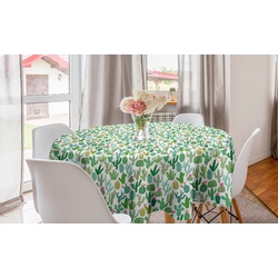 Abakuhaus Tischdecke Kreis Tischdecke Abdeckung für Esszimmer Küche Dekoration, Kaktus Mexikanische Thema Kakteen Pflanzen grün|weiß