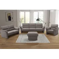 2-Sitzer DOMO COLLECTION "Pina elegant und zeitlos, schmale Armlehnen, kompakte Stellmaße", grau, B:159cm H:95cm T:88cm, 100% Polyester, Sofas, mit Federkern für hohen Sitzkomfort, Breite 159cm