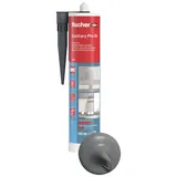 Fischer DSSA Sanitär-Silikon dunkelgrau 310 ml