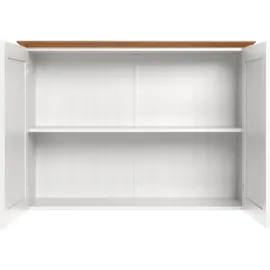 Home Affaire Hängeschrank HOME AFFAIRE "Teramo", weiß (weiß, honig), B:105cm H:75cm T:37cm, Massivholz, Schränke, Hängeschrank, Breite 105 cm, 2 Holztüren, 1 Einlegeboden
