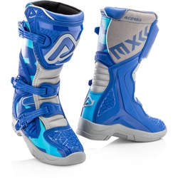 Acerbis X-Team Kinder Motorcross Stiefel, grau-blau, Größe 38