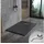 WITEN&NOCK Ø Moderne Duschwanne Duschtasse Antirutsch Flach Schwarz 120x80 cm + Edelstahl Adeckung mit Ablaufgarnitur