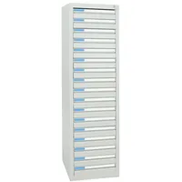 stumpf metall Schubladenschrank Serie Esta 17 Schubladen lichtgrau