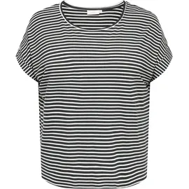 ONLY CARMAKOMA Carmoster STRIPE S/S O-NECK TOP JRS Noos - S