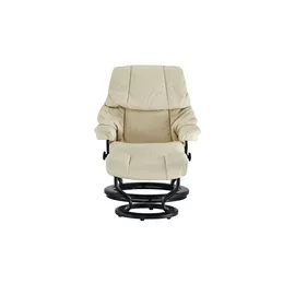 Stressless Relaxsessel Reno Leder 88 x 108 x 78 cm creme mit Hocker