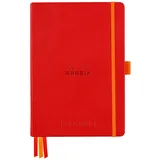 Rhodia 118582C Notizheft Goalbook (DIN A5, 14,8 x 21 cm, Dot, praktisch und trendige, mit festem Deckel, 90g weißes Papier, 120 Blatt) 1 Stück, Mohnrot