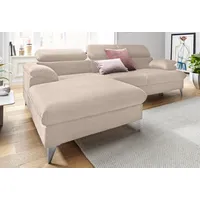 Cotta Ecksofa »Caluso L-Form«, inklusive Kopfteilverstellung, wahlweise mit Bettfunktion beige