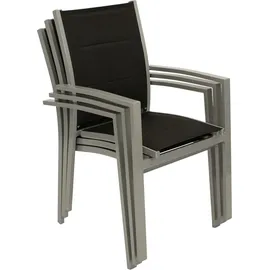 DEGAMO Marina 7-teilig, Aluminium + Kunstgewebe schwarz