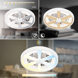 Briloner Deckenventilator 48 cm Rund Weiß