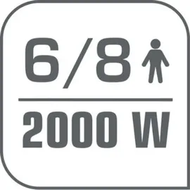 Tefal Malaga CB 5038 2000 W schwarz silber