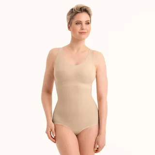 Body ANITA SINCE 1886 "Essentials", Damen, Gr. S, N-Gr, beige (desert), Obermaterial: 49% Polyamid, 47% Elasthan, 4% Baumwolle, casual, Bodies, sanft modelieren, nahtlose Verarbeitung, herausnehmbare Schale