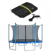 Trampolin Sicherheitsnetz 244 305 366 427 cm Ersatznetz Tampolin innenliegend Netz mit Reißverschluss und Schnallen, Neu Schutznetz für Gartentrampolin, für 6/8 Stangen, Netzhöhe 170 cm