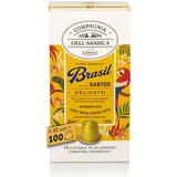 Caffè Corsini - Brasilien 100 Kompatible Nespresso-Kapseln, 100% Arabica Kaffee, Intensität 9/13, 10 Boxen mit 10 Kapseln, 520g