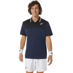 ASICS Herren Shirt MEN COURT POLO SHIRT, MIDNIGHT/PERFORMANCE BLACK, XL