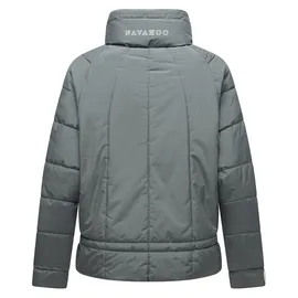 Navahoo leichte Damen Steppjacke kurze Übergangsjacke oversized mit Fledermausärmeln Luftzauber 14 Stormy Blue Gr. S - S